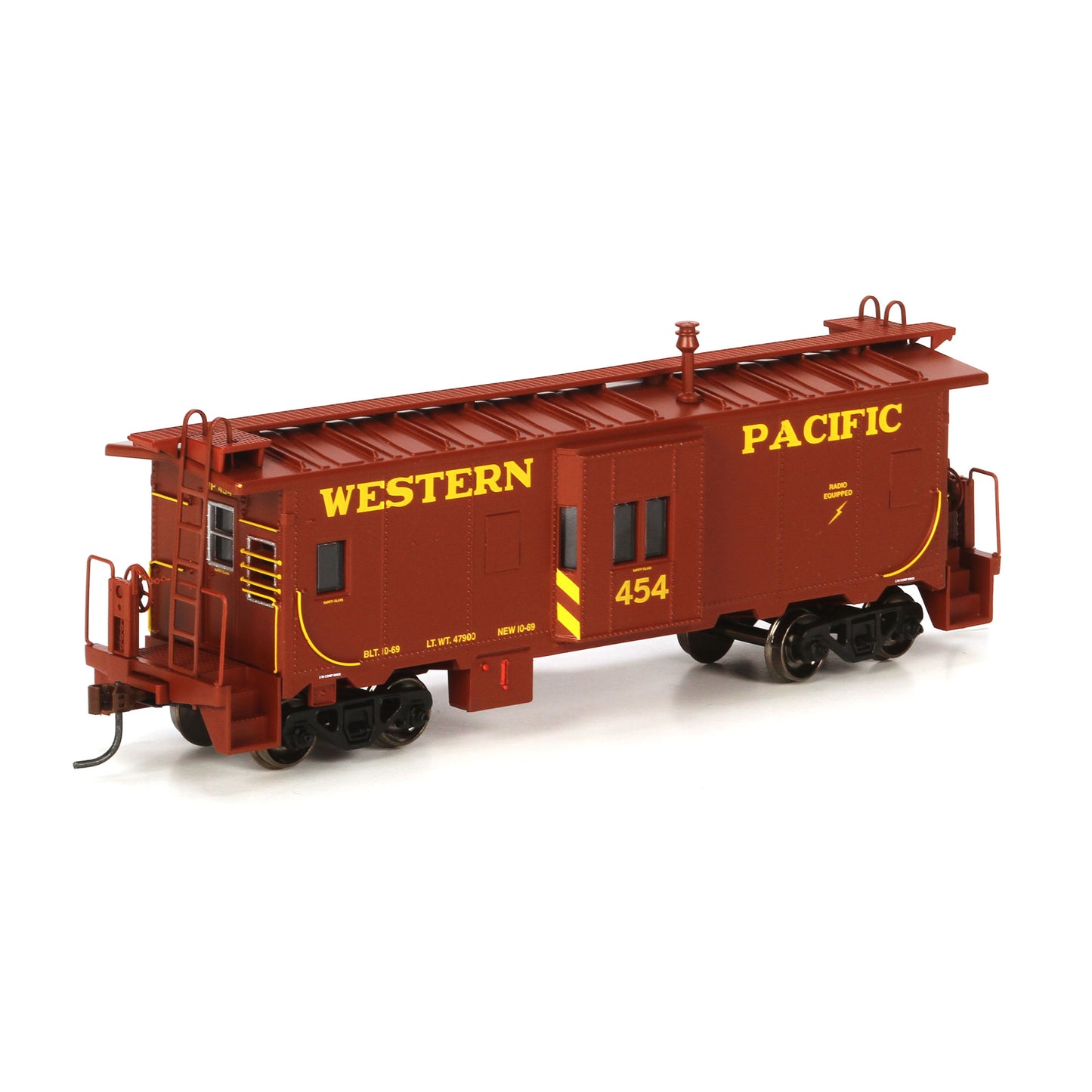 Athearn 74756 HO Western Pacific RTR Bay Window Caboose #454