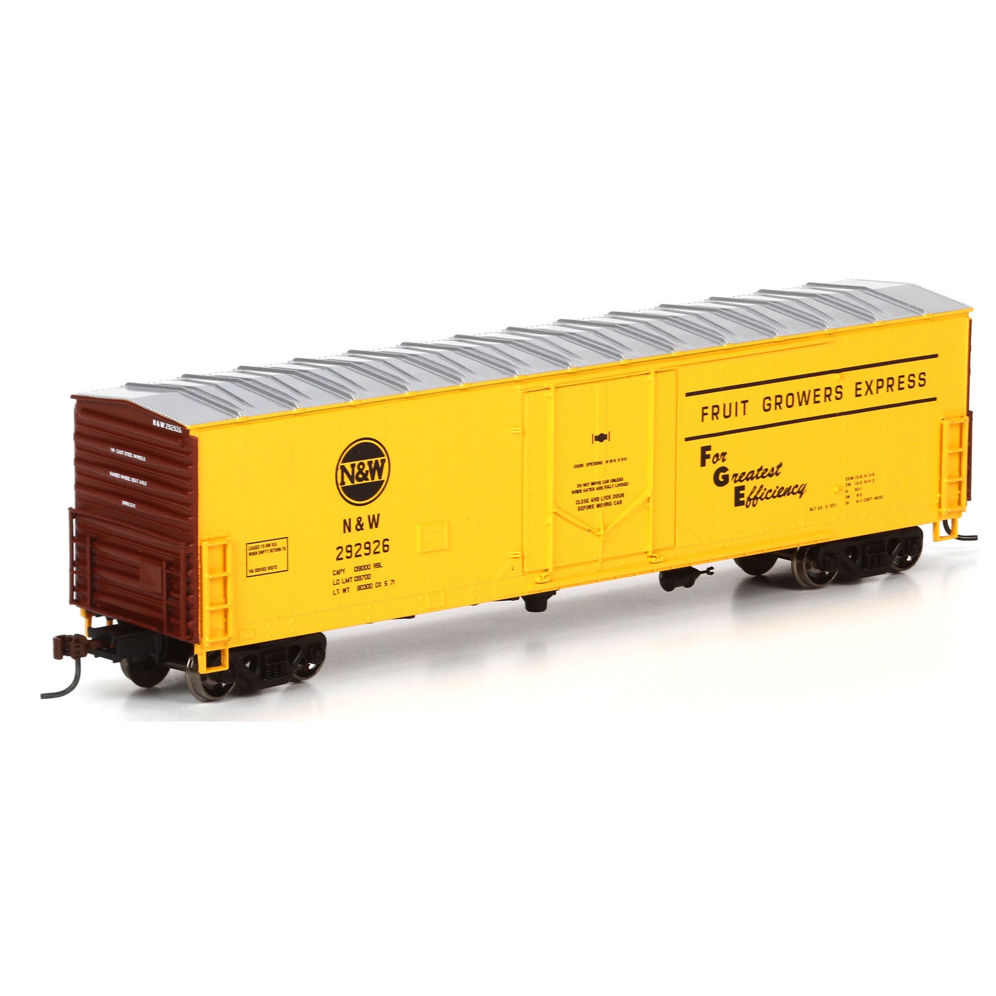 Athearn 74830 HO RTR 50' Youngstown Door Box, FGE/N&W #292926