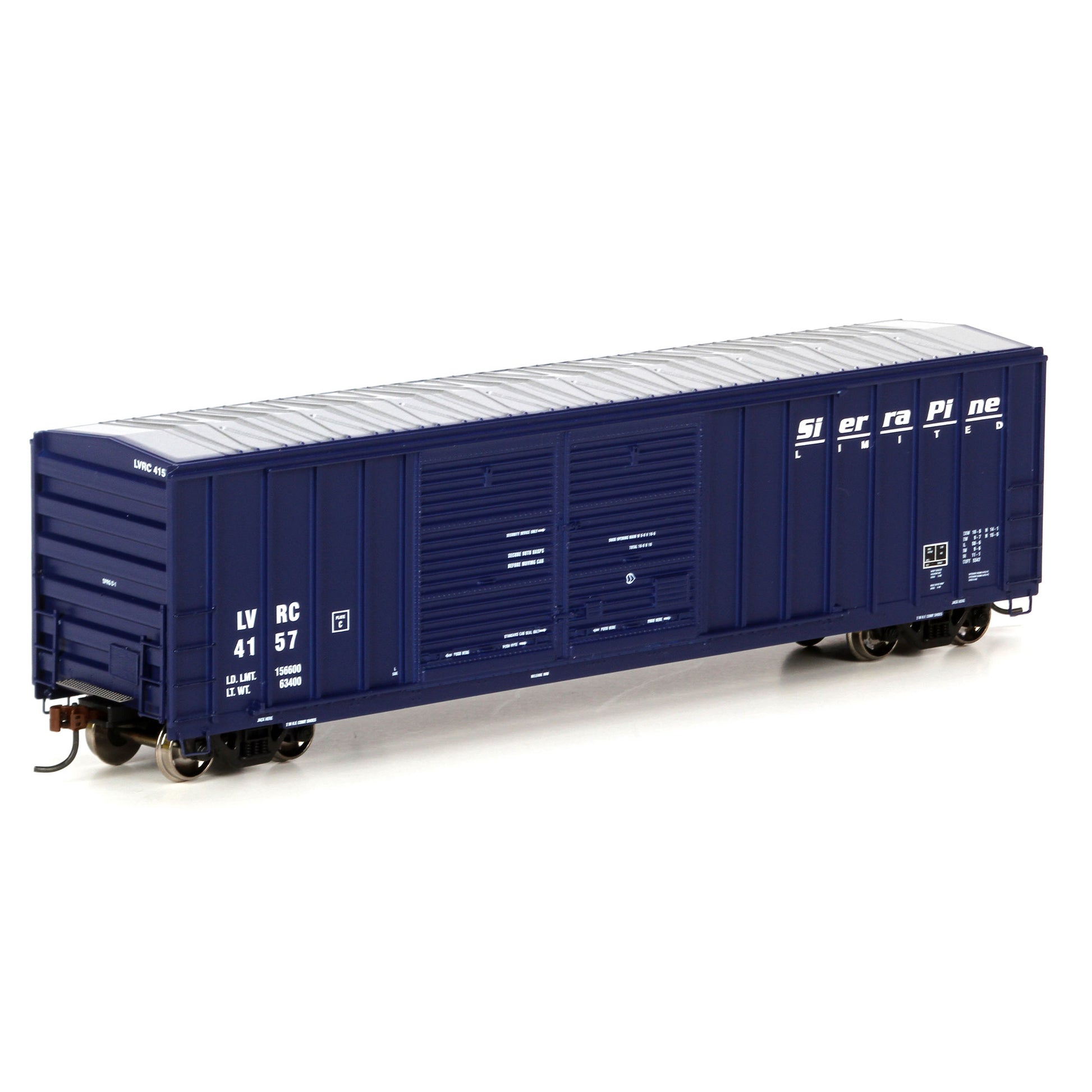 Athearn 98409 HO LVRC RTR 50' FMC Offset Double Door Box Car #4157