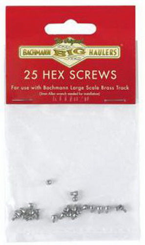Bachmann 94656 G Brass Track Stainless Steel Hex Screws (Pack of 25)