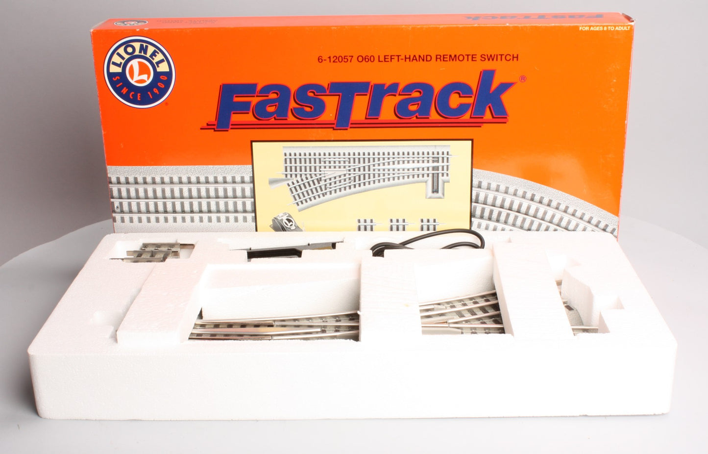 Lionel 6-12057 O60 Left Hand Remote-Control FasTrack Switch Turnout
