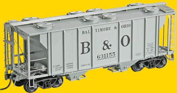 Kadee 8648 HO Baltimore & Ohio PS-2 2-Bay Covered Hopper #631155