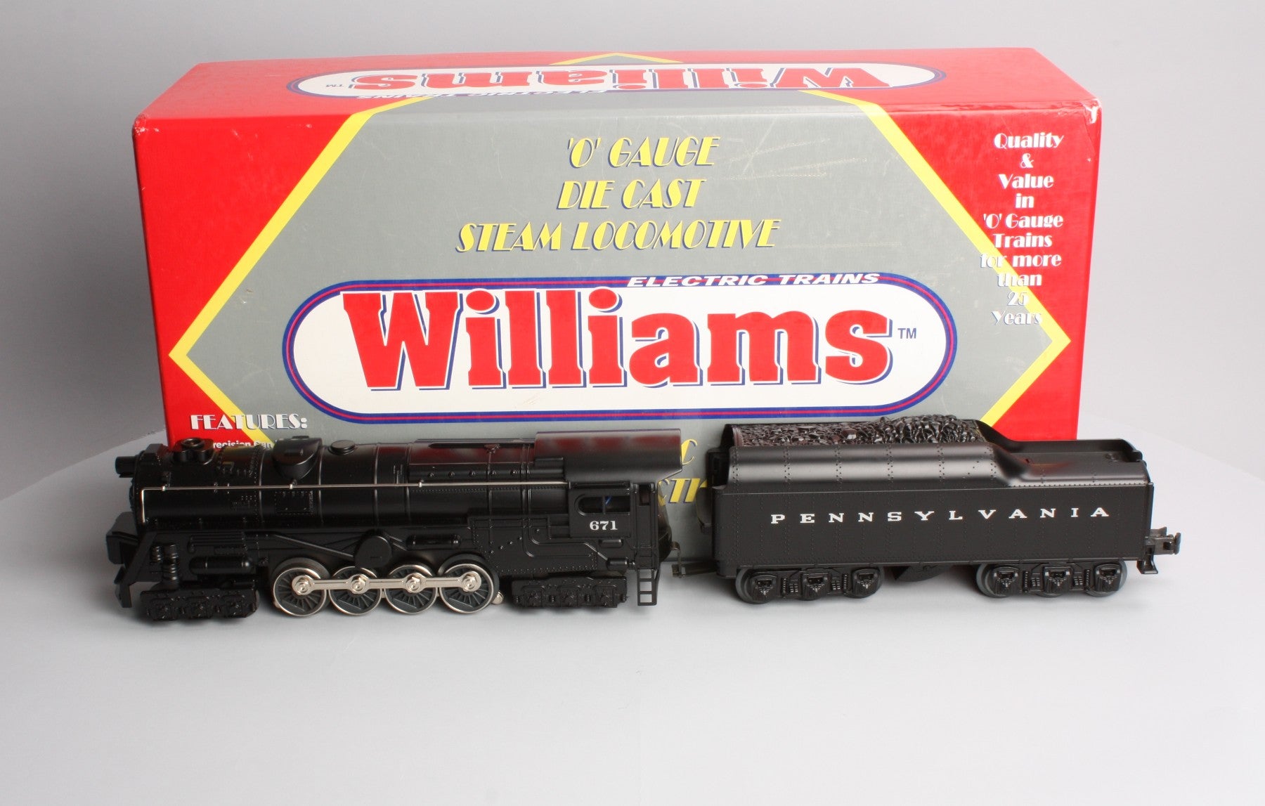 Williams 40499 PRR 6-8-6 S-2 Turbine Steam Locomotive & Tender #671