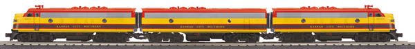 MTH 30-20036-1 Kansas City Southern F-3 ABA O Gauge Diesel Train Set w/PS2