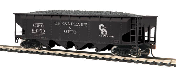 MTH 81-75014 HO 70-Ton Quad Hopper, C&O #3