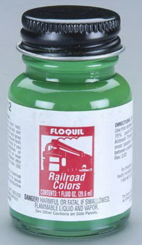 Floquil F110256 CN Green #12 Railroad Colors Enamel Paint - 1 oz. Bottle