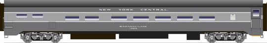 Rapido Trains 111038 HO New York Central Buffet-Parlor, Lighted, Assembled