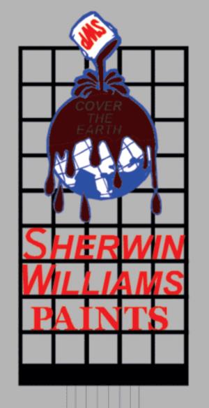 Miller Engineering 9981 HO/O Sherwin Williams Cover The Earth Animated Billboard