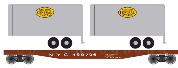 Atlas 37612 N NYC Flatcar w/2 NYC System Trailers #499719