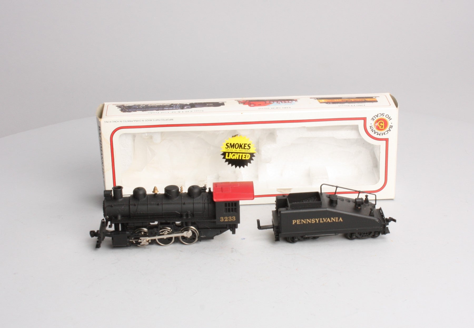 Bachmann 50614 HO Pennsylvania USRA 0-6-0 w/Slope-Back Tender & Smoke #3233