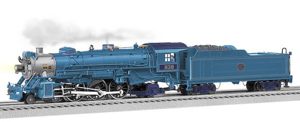 Lionel 6-11335 O Jersey Central Blue Comet 4-6-2 Pacific Steam Locomotive #832