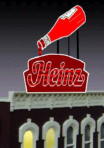 Miller Engineering 1081 HO/O Heinz Ketchup Super Animated Neon Sign