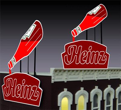 Miller Engineering 1081 HO/O Heinz Ketchup Super Animated Neon Sign