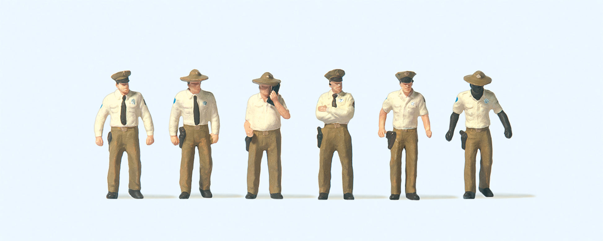 Preiser 10796 HO US Sheriff Deputies Figures (Set of 6)