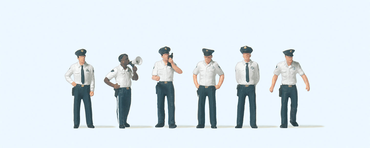 Preiser 10797 HO US City Police Figures (Set of 6)