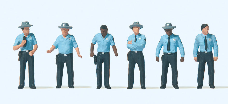 Preiser 10798 HO US Highway Patrolmen Figures (Set of 6)