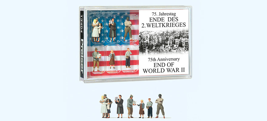 Preiser 13404 HO End of WWII 75th Anniversary Figures (Set of 6)