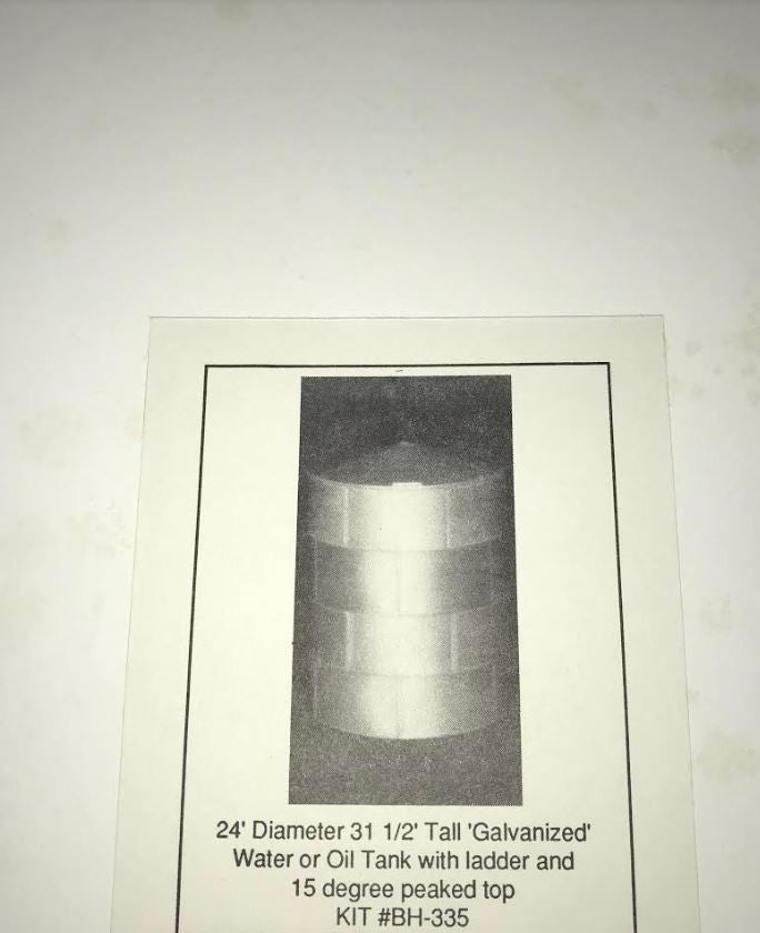BH Models BH-335 HO 24' x 31-1/2' Galvanized Water/Oil Tank w/Ladder & 15° Top