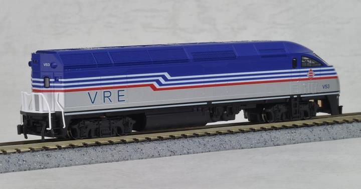 Kato 106-8705 Virginia Railway Express MP36PH N Gauge Diesel Passenger Train Set