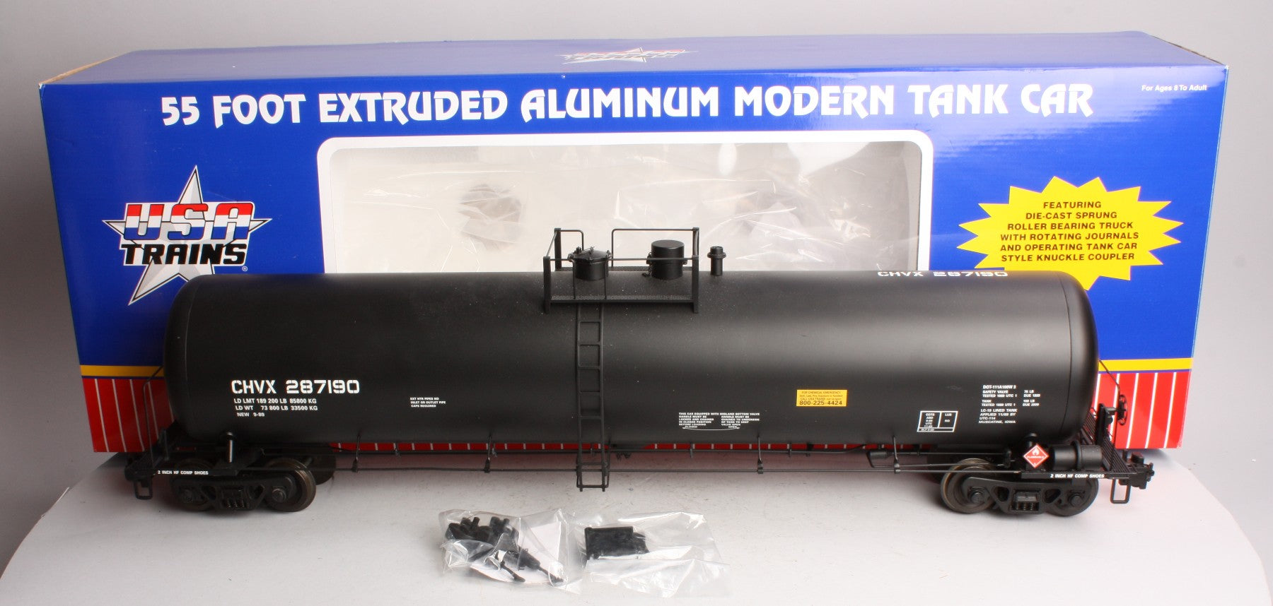 USA Trains R15162 G CHVX Modern Tank Car with Extruded Aluminum Body #287190