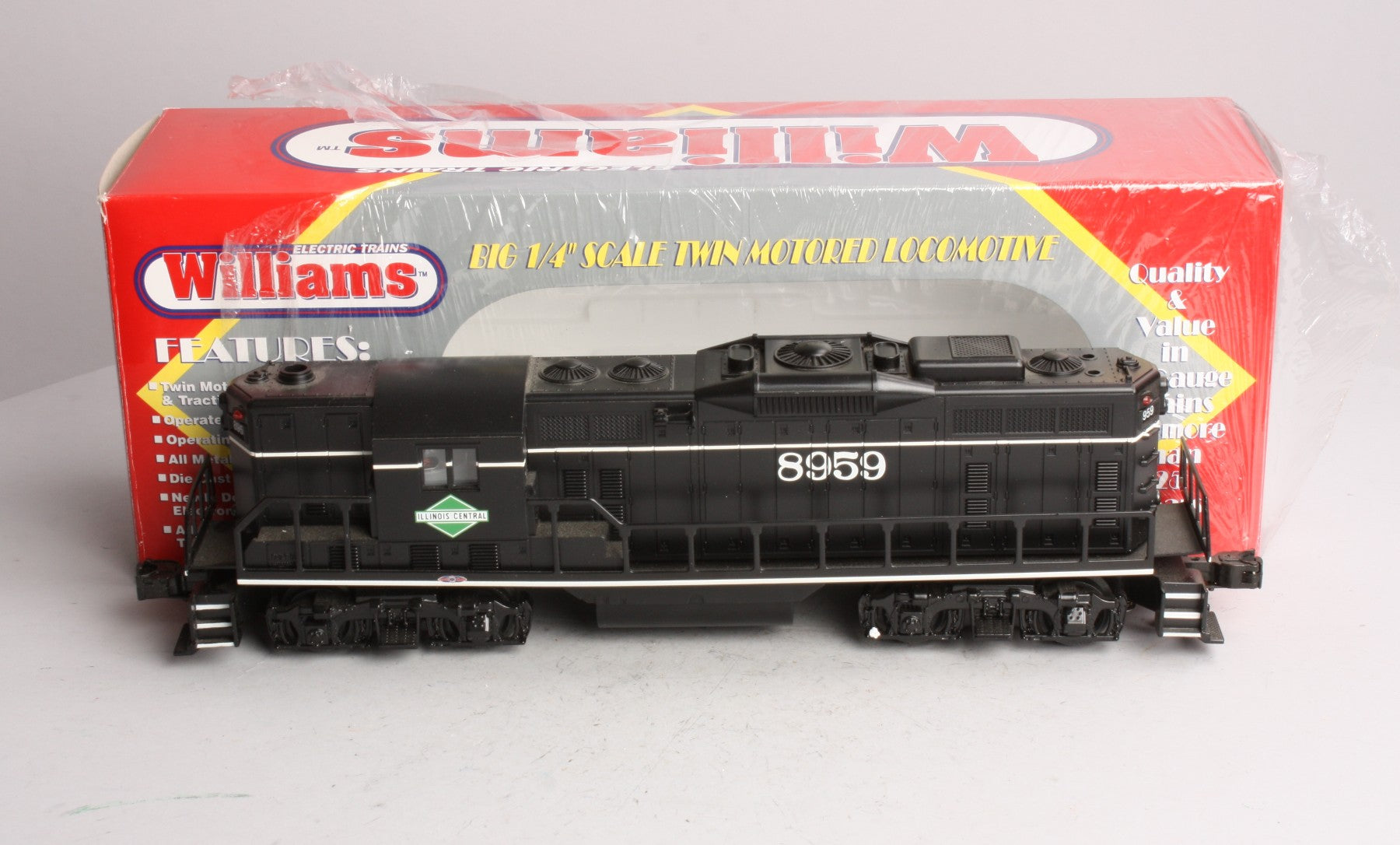 Williams 21444 O Gauge Illinois Central GP9 Powered Diesel Engine #8959
