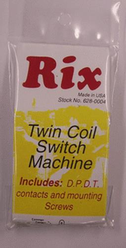 Rix Products 628-0004 Twin Coil Switch Machine With 2 Sets of Contacts
