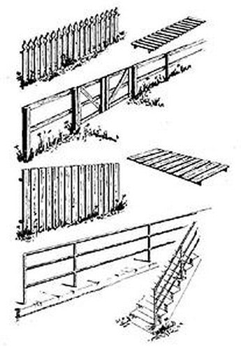Central Valley Models 1601 HO Fences & Railing Plastic Kit