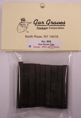 Gargraves 804 O Scale Ties without Slot (Pack of 12)