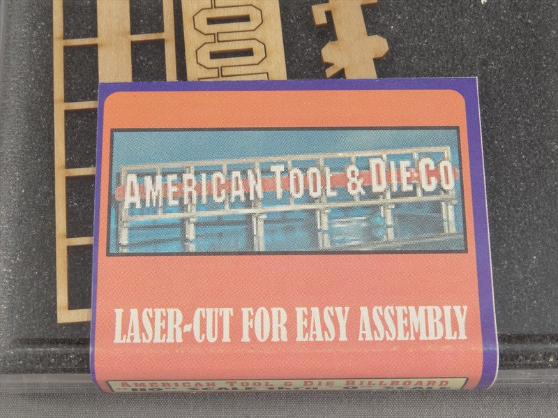 Bar Mills 90202 Laser-Cut Wood Billboards Large,For HO & O American Tool & Die