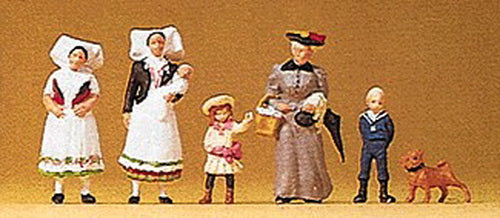 Preiser 24608 HO 1900's Group from Spreewald Figures (Set of 6)