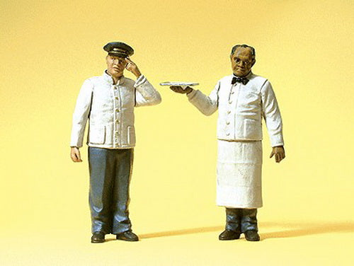 Preiser 45144 G U.S. Porter and Waiter Figures (Set of 2)