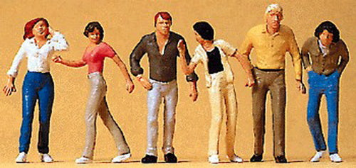 Preiser 65321 O Scale Walking Passers-By Figures (Set of 6)