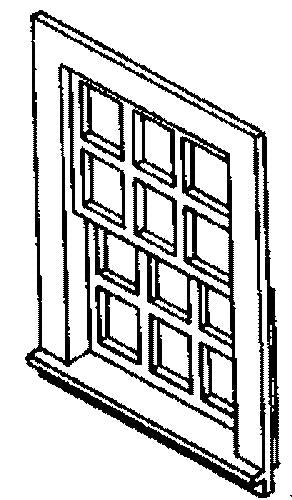 Alexander Scale 2512 HO 12-Pane Window (Pack of 4)