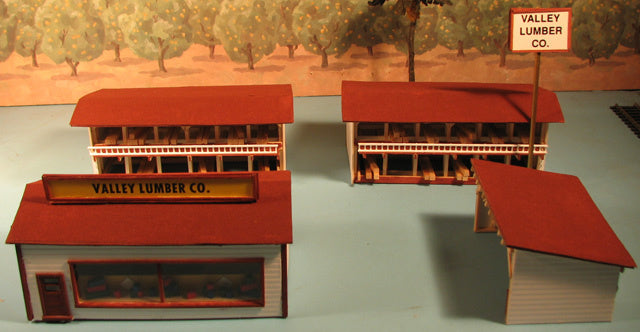 Alpine Division Scale Models 563 Lumber yard complete