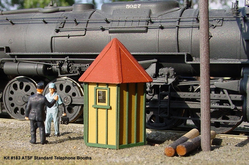 American Model Builders 183 HO ATSF Tele Booth Laser Art Kit (Pack of 3)