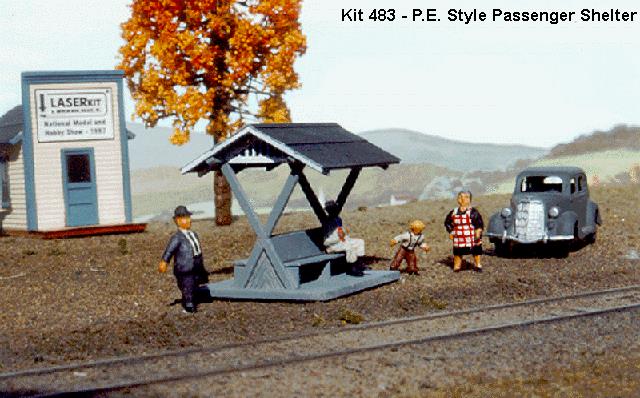 American Model Builders 483 Laser Art Pacific Electric Pass Shelter O Scale Kit
