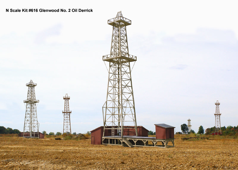 American Model Builders N 616 Glenwood Derrick Laser Art  Kit