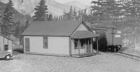 American Model Builders 629 Laser Art Section House N Scale Kit 3x1.25x1.5