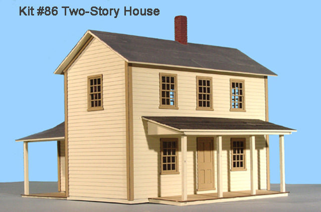 American Model Builders 86 Laser Art Two Story House Building S Scale Kit
