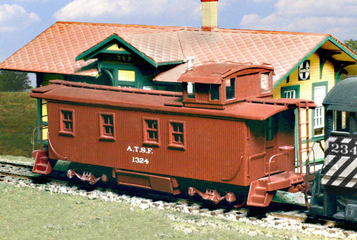 American Model Builders 865 Laser Art ATSF Caboose HO Scale Kit