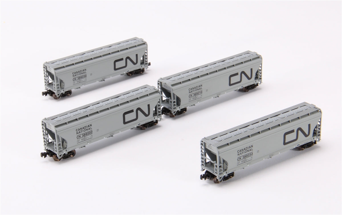 American Z-Line 903181 Z Canadian National ACF 3-Bay Covered Hopper (Pack of 4)