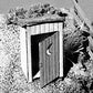 Master Creations 23004 HO Standard Type w/Flat Roof One Holer Outhouse Kit
