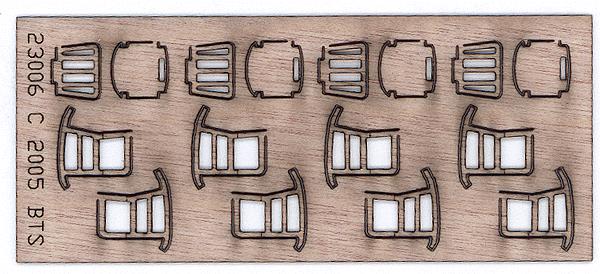 B.T.S. 23006 HO Rocking Chair Kit (Pack of 4)