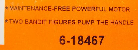 Lionel 6-18467 O Gauge Train Robbery Bandit Handcar