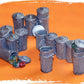 Bar Mills 04022 O Unpainted Plastic Garbage Pail Assortment (Set of 18)