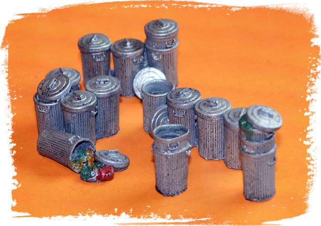 Bar Mills 04022 O Unpainted Plastic Garbage Pail Assortment (Set of 18)