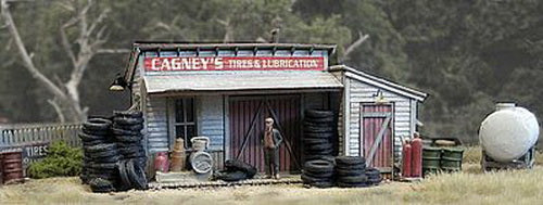 Bar Mills 0412 HO Cagney's Tires & Lube LaserCut Wood Approx 4
