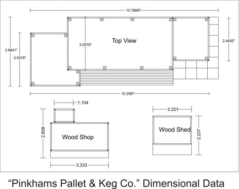 Bar Mills 811 N Pinkham's Pallet & Keg Co. Laser Cut Wood Kit