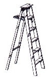 Berkshire Valley 529 O Step Ladder w/Paint Shelf