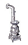 Berkshire Valley 538 O Early Pot Belly Stove W/Pipe
